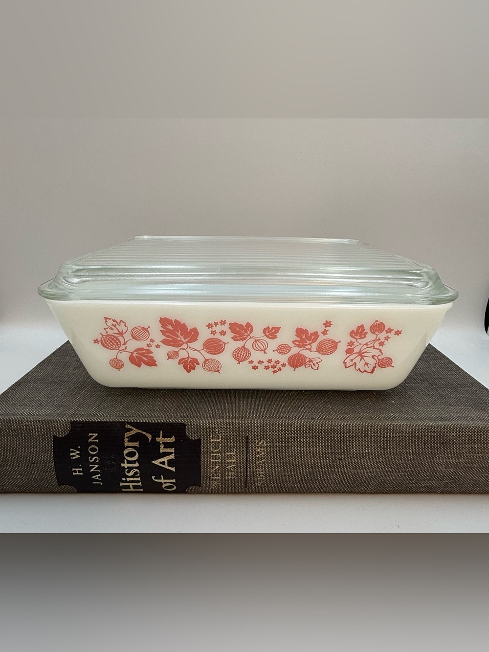 Pyrex Pink Gooseberry 1.5 qt Oven Refrigerator Dish #503 w/ Lid 1950s